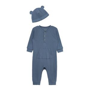 Little Me Baby-Boys  Coverall & Hat Set, Blue